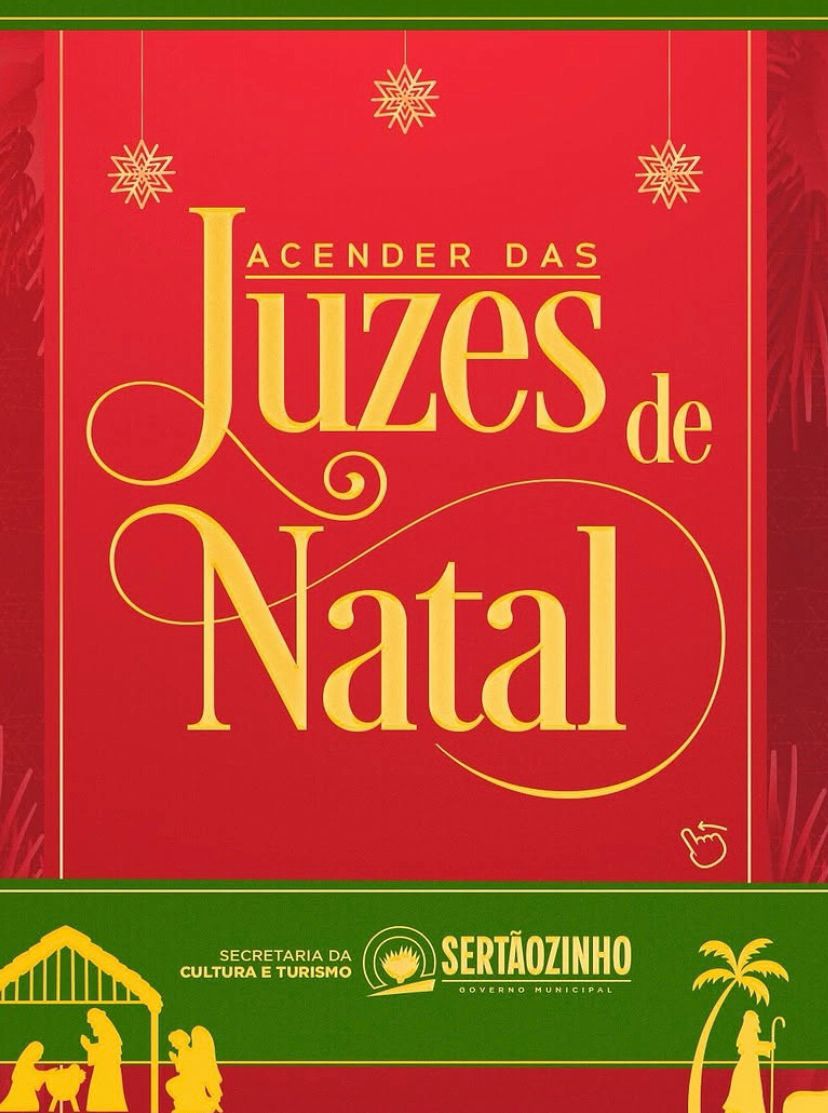Sertãozinho inaugura iluminação de Natal na Praça Frei Damião.