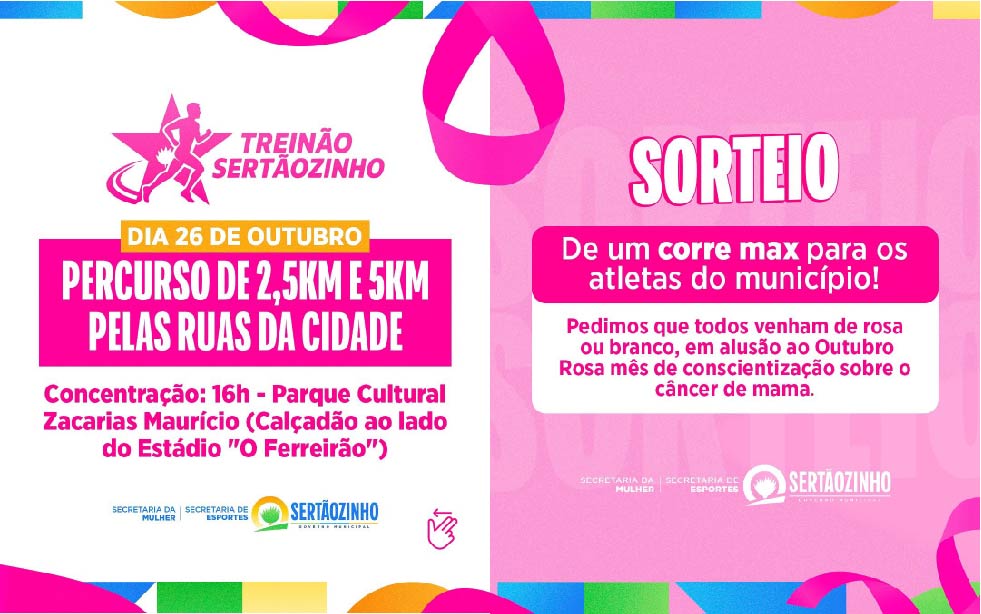 Treinão Sertãozinho – Outubro Rosa