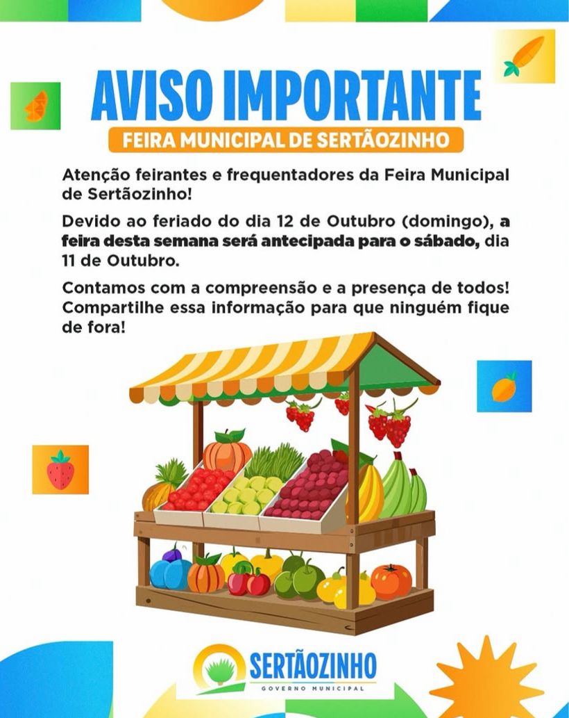 Antecipação da Feira Municipal de Sertãozinho