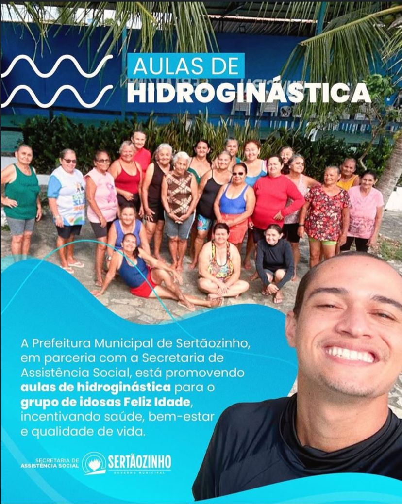 Aulas de Hidroginástica para o Grupo de Idosas Feliz Idade
