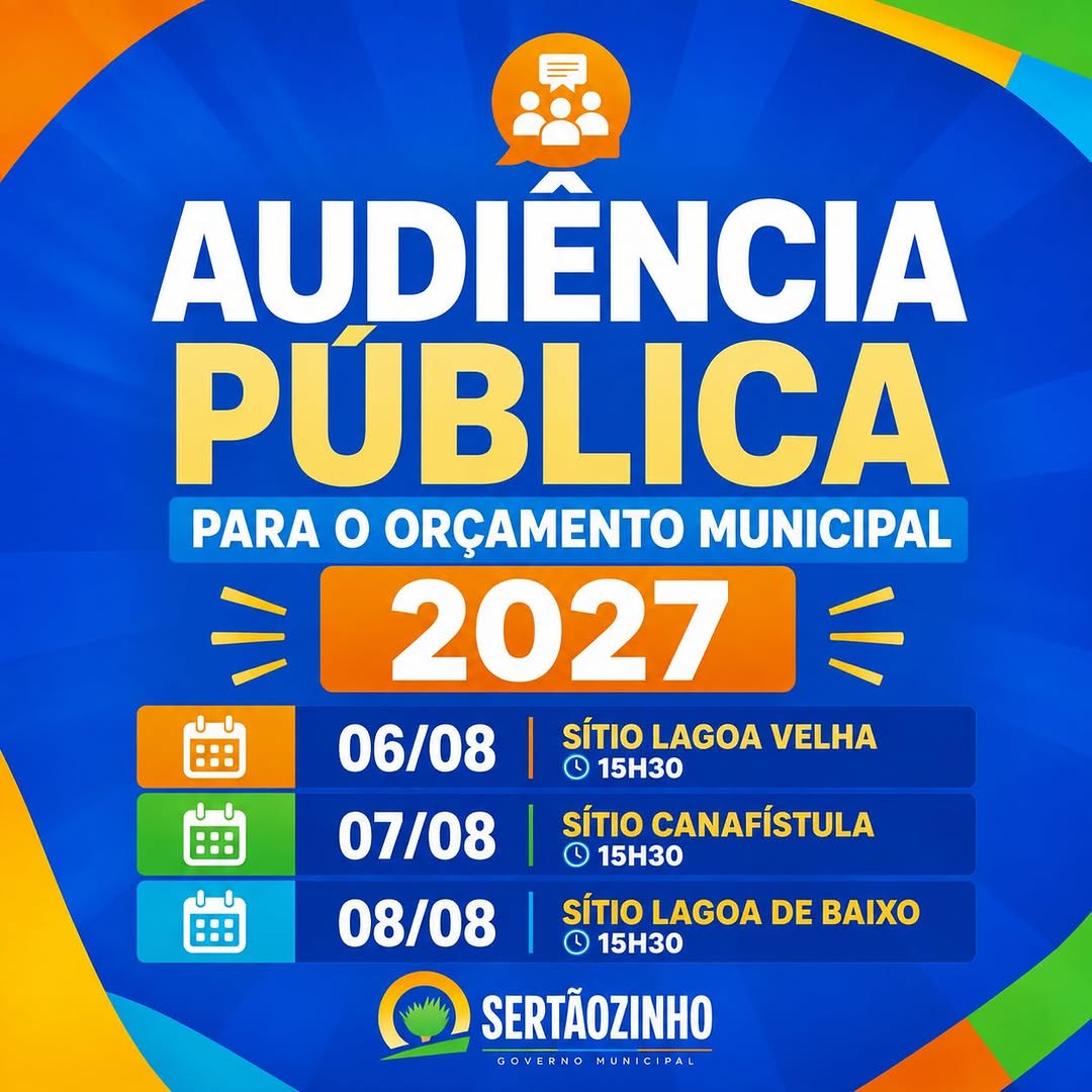 Sertãozinho realiza audiências públicas para elaboração do orçamento municipal 2027