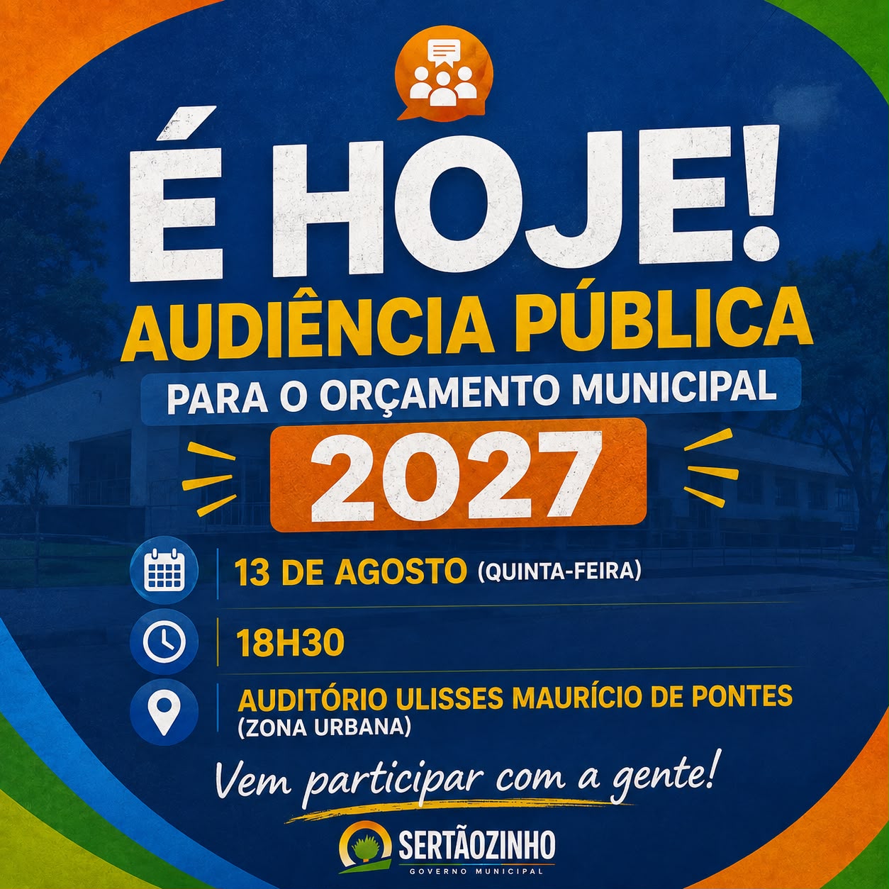 Audiência Pública sobre o orçamento municipal de 2027 é realizada em Sertãozinho